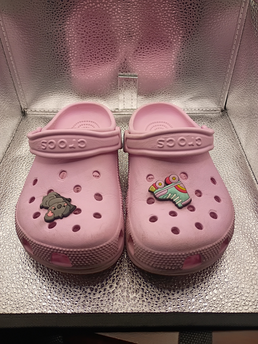 Pink Crocs With Jibbits